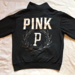 Victoria’s Secret Pink, quarter zip sweatshirt.